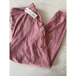 Rhoback The Donkey Kick Heather Red Pink Women's L Performance Joggers Pants New